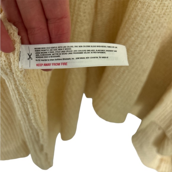 Akemi+Kin Anthropologie Open Front Cardigan Cream Dolman Sleeve, OS fits most - Picture 7 of 7